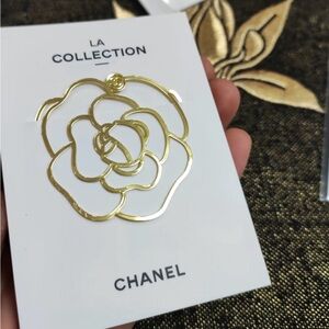 Chanel Beauty Camellia Gold Bookmark